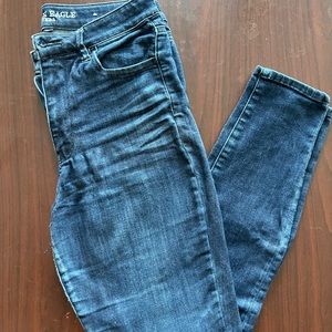 American Eagle Next Level Stretch High Waisted size 10 dark jeans